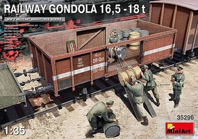 Mini-Art WWII 16.5 18-Ton Railway Gondola w/Figures