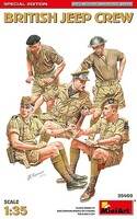 Mini-Art 1/35 Miniart British Jeep Crew Special Edition Plastic Model Kit