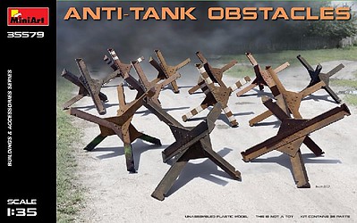 Mini-Art Anti-Tank Obstacles Plastic Model Diorama Accessory 1/35 Scale #35579