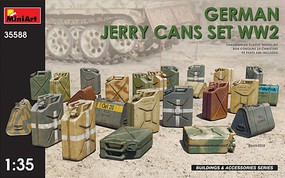 Mini-Art WWII German Jerry Cans Plastic Model Military Diorama Accessories 1/35 Scale #35588