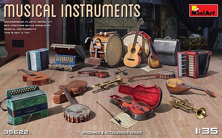 Mini-Art Musical Instruments Plastic Model Military Diorama Accessories 1/35 Scale #35622