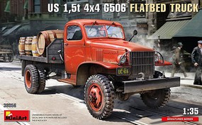 Mini-Art 1.5-Ton 4x4 G506 Flatbed Truck Plastic Model Military Truck Kit 1/35 Scale #38056