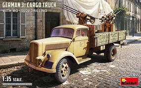 Mini-Art 1/35 Miniart German 3T Cargo Truck w/MG 151/20 Drilling Plastic Model Kit