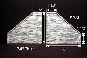 Monroe HOn3 Wing Walls Splt Stone 2pk