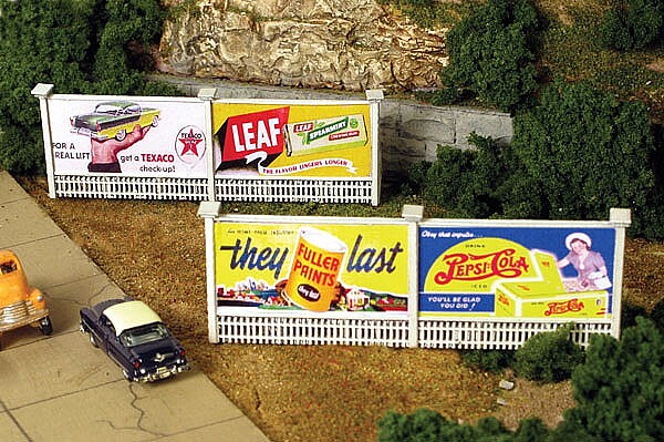 Monroe Double Billboard 2 Pack Kit N Scale Model Railroad Billboard #9217
