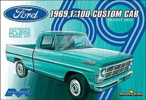 Moebius 1969 Ford F100 Custom Cab Truck w/ Short Bed (Ltd Prod) Plastic Model Truck Kit 1/25 #1227