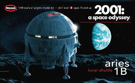 Moebius 2001 Space Odyssey Aries 1B Lunar Shuttle Science Fiction Plastic Model Kit 1/48 #20017