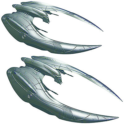 Moebius BSG Cylon Raider 2 Pack Science Fiction Plastic Model Kit 1/72 Scale #959