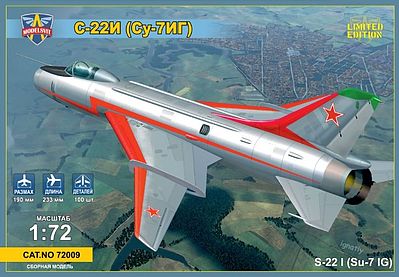 Modelsvit Sukhoi Su22i (Su7IG) Su7BM Fighter Plastic Model Airplane Kit 1/72 Scale #72009