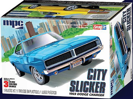 MPC 1969 Dodge Charger Slicker R/T Car (Snap) Plastic Model Car Vehicle Kit 1/25 Scale #879