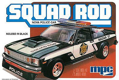MPC 1979 Chevy Nova Squad Rod Police Car Plastic Model Car Kit 1/25 Scale #851-12