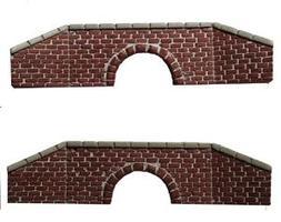 Railstuff Clvrt brick & stne red 2/ N-Scale (2)