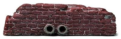 Railstuff Retaining Walls Cut Stone w/Drain Pipes Red Model Railroad Scenery HO Scale #460