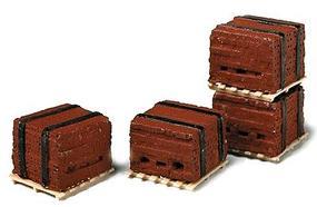 Railstuff Banded Bricks on Pallets Red (4) Model Railroad Building Accessory HO Scale #520
