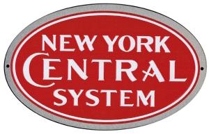 Microscale Embossed Die-Cut Metal Sign - New York Central Model Railroad Print Sign #10006