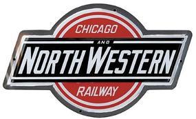 Microscale Embossed Die-Cut Metal Sign Chicago & North Western Model Railroad Print Sign #10011