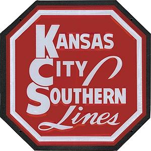 Microscale Embossed Die-Cut Metal Sign - Kansas City Southern Model Railroad Print Sign #10014