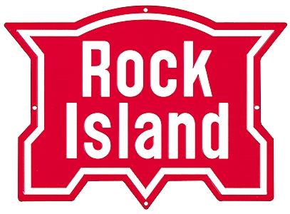 Microscale Embossed Die-Cut Metal Sign - Rock Island Model Railroad Print Sign #10017