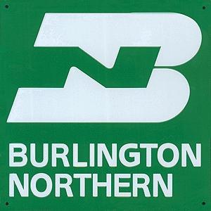 Microscale Embossed Die-Cut Metal Sign - Burlington Northern Model Railroad Print Sign #10027