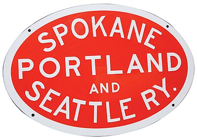 Microscale Embossed Die-Cut Metal Sign - Spokane, Portland & Seattle Model Railroad Print Sign #10042