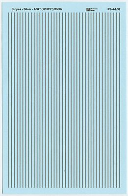 Microscale Parallel Stripes Decal Sheet - PS-2-1/64, 1/64" Wide, Black