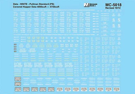 Microscale PS 4750 Cov Hopper White - HO-Scale