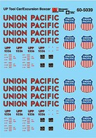 Microscale Union Pacific Tool Car/Excursion Boxcar Decals HO Scale Model Railroad Decals #5039