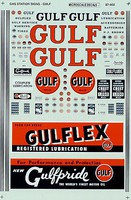 Microscale Gas Station Sign Sets Gulf Oil 1936-1963 HO Scale Model Railroad Billboard #87902
