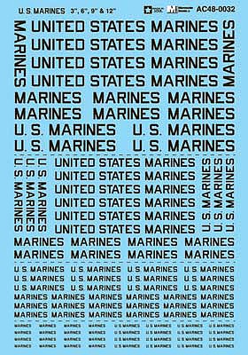 Microscale U.S. Marines 3,6,9,12 in - 1/48 Scale