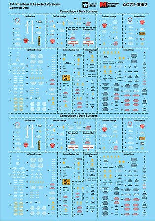 Microscale 4 Microscale 1/72 Microscale F-4 Phantom II Assorted Verisons - Common ...