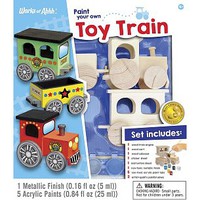 Masterpiece Paint Your Own- Toy Train Wood Kit w/Paint & Brush