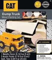Masterpiece Caterpillar- Construction Dump Truck Wood Set w/Paint & Brush