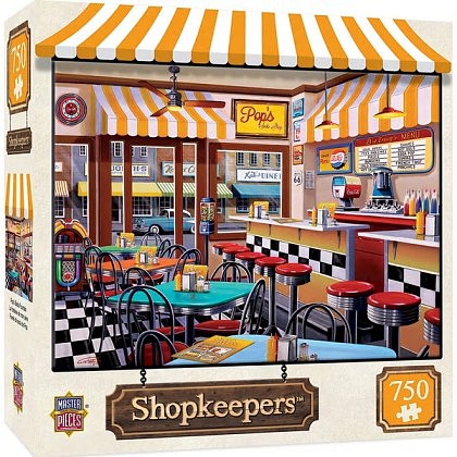 Masterpiece Shopkeepers- Pops Soda Fountain Puzzle (750pc)