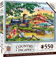 Masterpiece Country Escapes- Apple Express Train Station by Lake Puzzle (550pc)