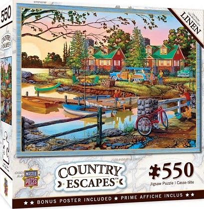 Masterpiece Country Escapes- Away From It All Cottage Retreat by Lake Puzzle (550pc)