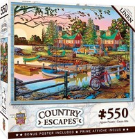 Masterpiece Country Escapes- Away From It All Cottage Retreat by Lake Puzzle (550pc)