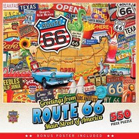 Masterpiece Greetings From- Route 66 Main Street of America Collage Puzzle (550pc