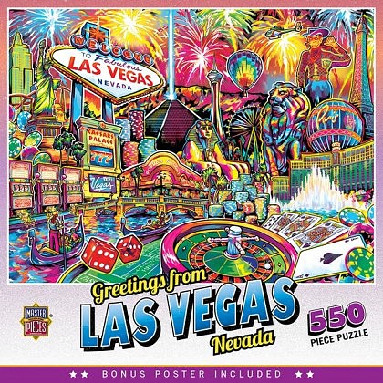 Masterpiece Greetings From- Las Vegas Collage Puzzle (550pc)