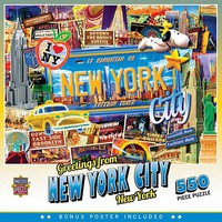 Masterpiece Greetings From- New York City The Big Apple Collage Puzzle (550pc)