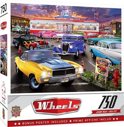 Masterpiece Wheels- Runners Up Classic Car/Diner Puzzle (750pc)