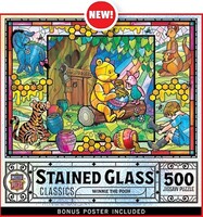 Masterpiece Stained Glass Classics- Winnie the Pooh Puzzle (500pc)