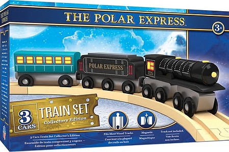 Masterpiece The Polar Express Wooden Train Set (3pc)