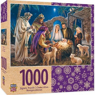 Masterpiece Seasons Greetings- Christmas A Child is Born (Nativity) Puzzle (1000pc)