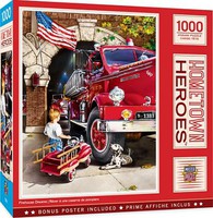 Masterpiece Hometown Heroes- Firehouse Dreams (Little boy w/toy firetruck) Puzzle (1000pc)
