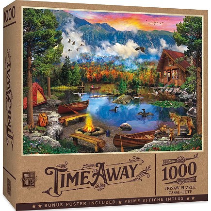 Masterpiece Time Away- Sunset Canoe on Lake Puzzle (1000pc)
