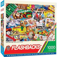 Masterpiece Flashbacks- Family Game Night Collage Puzzle (1000pc)