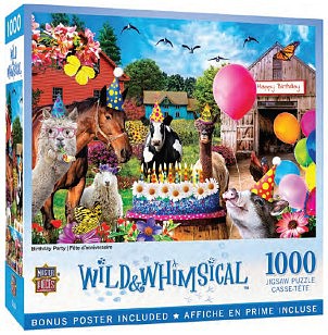 Masterpiece Wild & Whimsical- Birthday Party Animals Puzzle (1000pc)