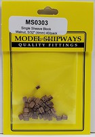 Model-Shipways 4mm SINGLE BLOCK WALNUT