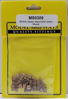 Model-Shipways 4mm DOUBLE BLOCK WALNUT