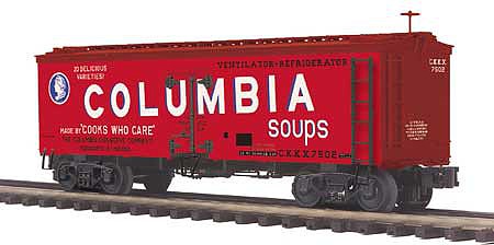 MTH-Electric O 36 Wood Reefer, Columbia Soups #7502
